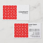 LED矢印スクエアレッド – （プラチナカード） 名刺 (正面/裏面)