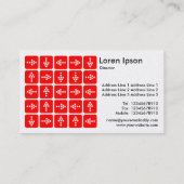 LED矢印スクエアレッド – （プラチナカード） 名刺 (裏面)