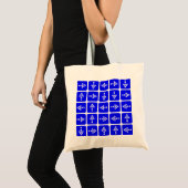 LED矢印（四角） （青） トートバッグ (正面(商品))