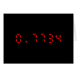 LED電卓こんにちは 0.7734カード