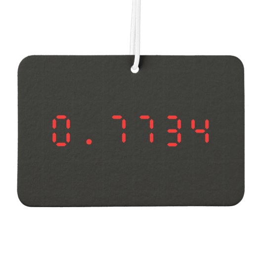 LED電卓こんにちは | 0.7734 カーエアーフレッシュナー (裏面)