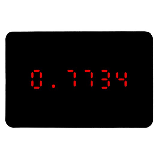 LED電卓こんにちは | 0.7734 マグネット (横)