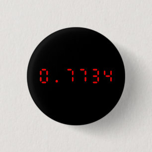 LED電卓こんにちは 0.7734 缶バッジ