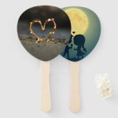 LED Heart Wedding Hand Fan | Set of 10 ハンドファン (正面&裏面)