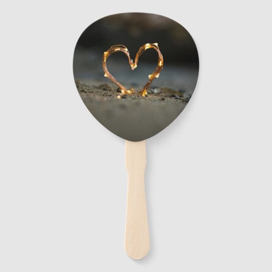 LED Heart Wedding Hand Fan | Set of 10 ハンドファン (正面)