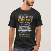 Led Sleds Automotive Nostalgia Distressed Retro Ca Tシャツ (正面)