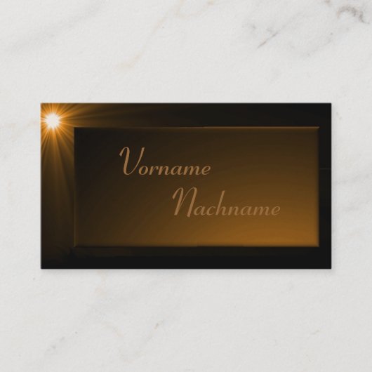 LED Supernova bronze 名刺 (正面)