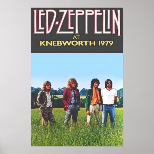 Led Zeppelin 1979 Knebworth Concert Poster Print 1 ポスター (正面)