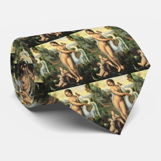 Leda and the Swan by Leonardo da Vinci ネクタイ (ロール)
