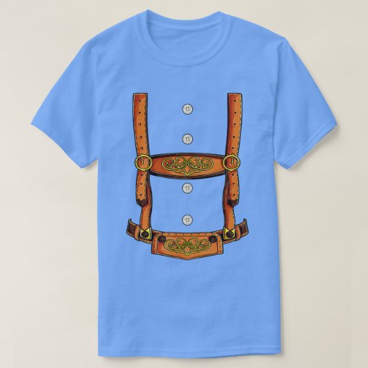 Lederhosen Costume  Oktoberfest Men German Beer Fe Tシャツ (デザイン正面)