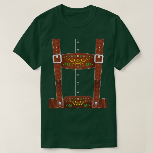 Lederhosen Oktoberfest Halloween Costume V1  Tシャツ (デザイン正面)