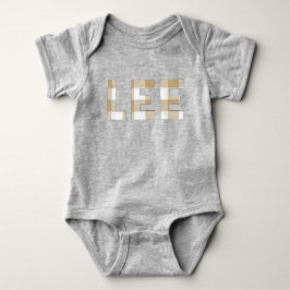 Lee苗族の姓チェック柄ファミリーマッチングTシャツ ベビーボディスーツ