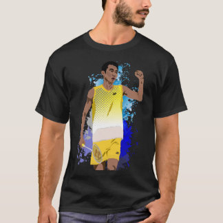 Lee Chong Wei Cartoon Black - Badminton Tシャツ