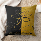 Lee Hiller Designs Accents Black Brushed Gold クッション (ブランケット)