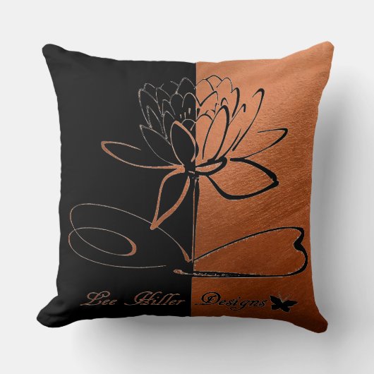 Lee Hiller Designs Accents Black Copper クッション (正面)