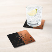 Lee Hiller Designs Accents Black Copper スクエアペーパーコースター (インサイチュ)