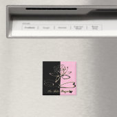 Lee Hiller Designs Accents Black Pink Gold マグネット (インサイチュ (食洗機))