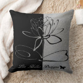 Lee Hiller Designs Logo Accents Black & Stainless クッション (ブランケット)