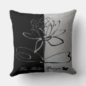 Lee Hiller Designs Logo Accents Black & Stainless クッション (裏面)