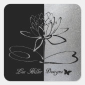 Lee Hiller Designs Logo Accents Black & Stainless スクエアシール (正面)