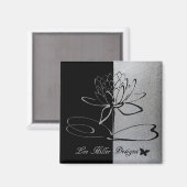 Lee Hiller Designs Logo Accents Black & Stainless マグネット (正面/裏面)