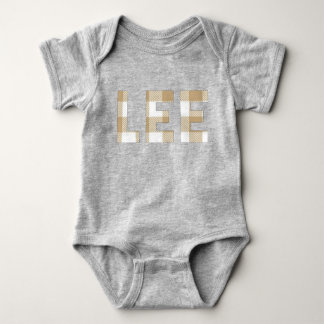 Lee Hmong Last Name Plaid Family Matching Shirt ベビーボディスーツ