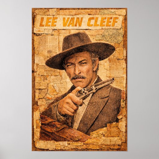 Lee Van Cleef with a Revolver Poster ポスター (正面)