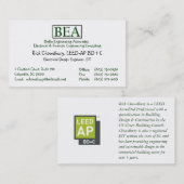 LEEDによってみなされているプロフェッショナル 名刺 (正面/裏面)