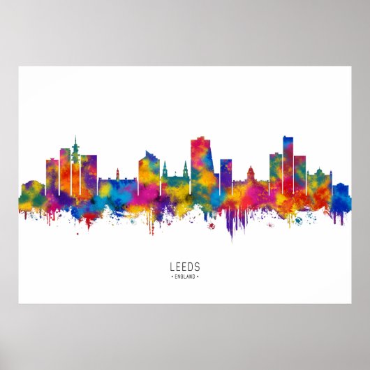 Leeds England Skyline ポスター (正面)