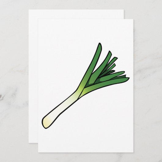 Leek Vegetable 招待状 (正面/裏面)