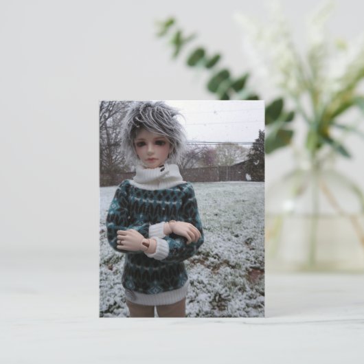 Leekeworld分、アジア球接合された人形 ポストカード (スタンド正面)