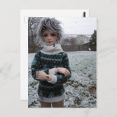 Leekeworld分、アジア球接合された人形 ポストカード (正面/裏面)