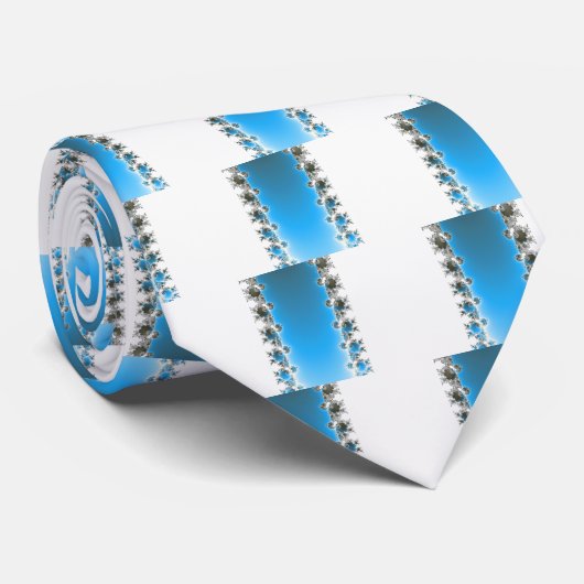 Leenece -青いフラクタル ネクタイ (ロール)