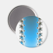 Leenece – 青フラクタル マグネット (正面/裏面)