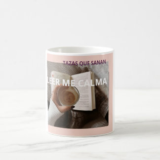 Leer Me Calma Café Libros Sanación コーヒーマグカップ