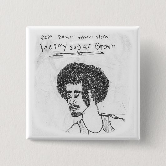 Leeroyの砂糖ブラウン 缶バッジ (正面)