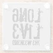 Leetspeak Long おもしろい Live the Weekend ガラスコースター (裏面)