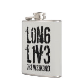 Leetspeak Long おもしろい Live the Weekend フラスク (左)