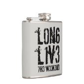 Leetspeak Long おもしろい Live the Weekend フラスク (右)