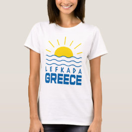 Lefkadaギリシャ日照海と海波女性の声 Tシャツ
