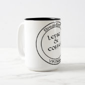 Lefse及びコーヒー-バイキングのマグの朝食 ツートーンマグカップ (正面左)