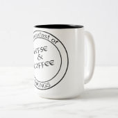 Lefse及びコーヒー-バイキングのマグの朝食 ツートーンマグカップ (正面右)