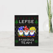 Lefse Making Team Ugly Christmas Sweater カード (正面)
