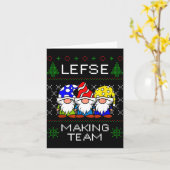 Lefse Making Team Ugly Christmas Sweater カード (黄色い花)