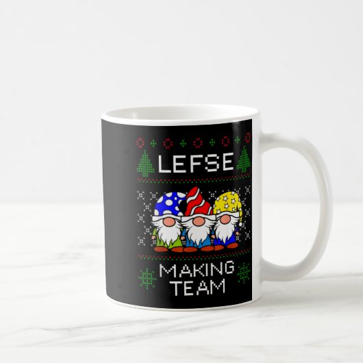 Lefse Making Team Ugly Christmas Sweater コーヒーマグカップ (右)