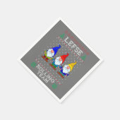 Lefse Rolling Team, Christmas Baking Tomte Gnome スタンダードカクテルナプキン (角)