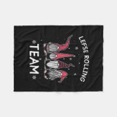 Lefse's 転が Team God Jul格言ギフトクリスマスP フリースブランケット (正面(横))