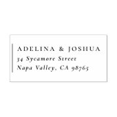 Left-Aligned Elegant Typography Return Address ラバースタンプ (インプリント)