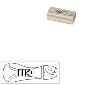 Left Footprint of extraterrestrial rubber stamp ラバースタンプ (押印)
