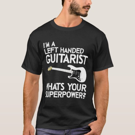 Left Handed Guitarist Lefty Guitar Player Shredder Tシャツ (正面)